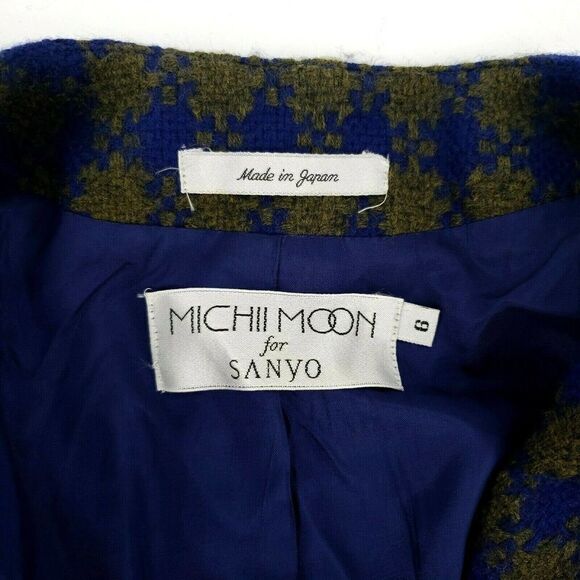 Vintage MICHII MOON For Sanyo Jacket Hounds Tooth - Picture 4 of 12